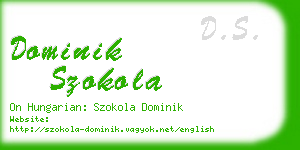 dominik szokola business card